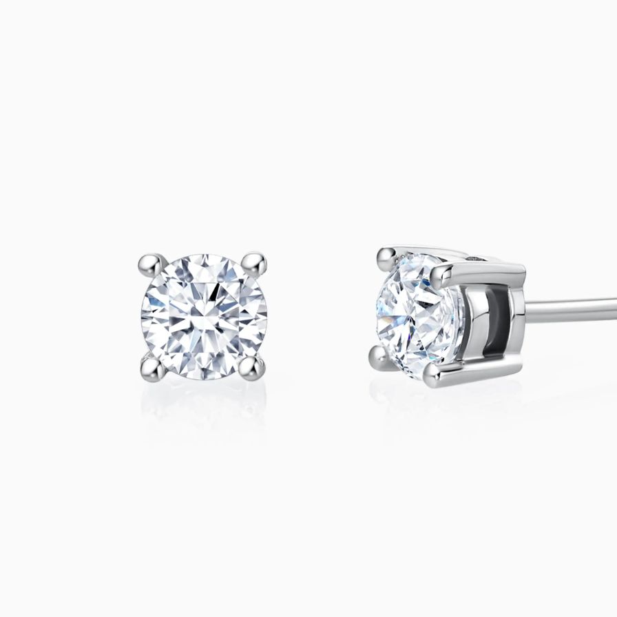 Round Solitaire with 4-Prong Studs Round Solitaire with 4-Prong Studs
