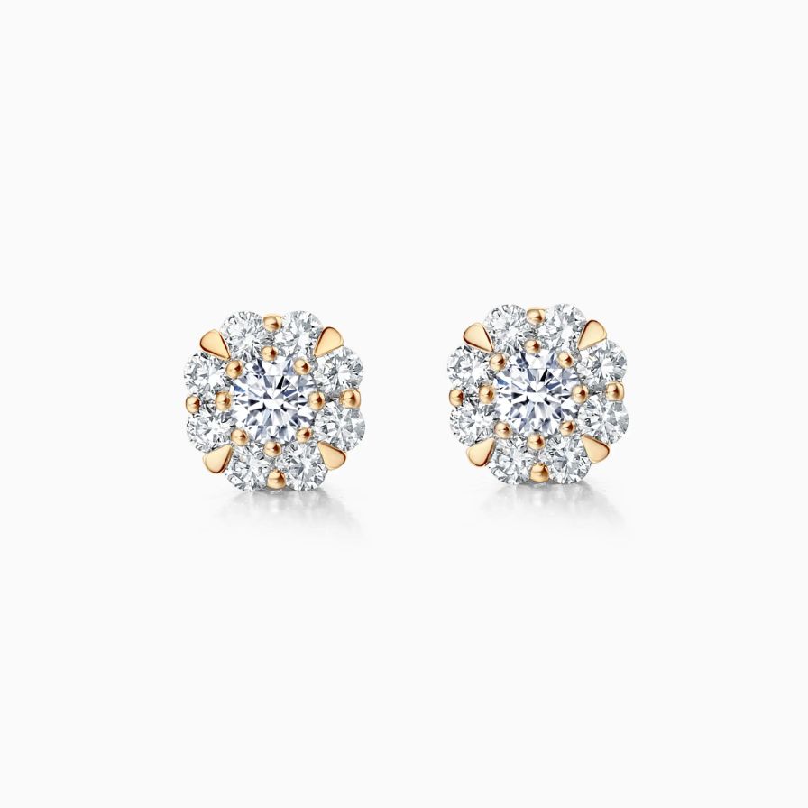Floral Halo Diamonds Pavé Studs Floral Halo Diamonds Pavé Studs