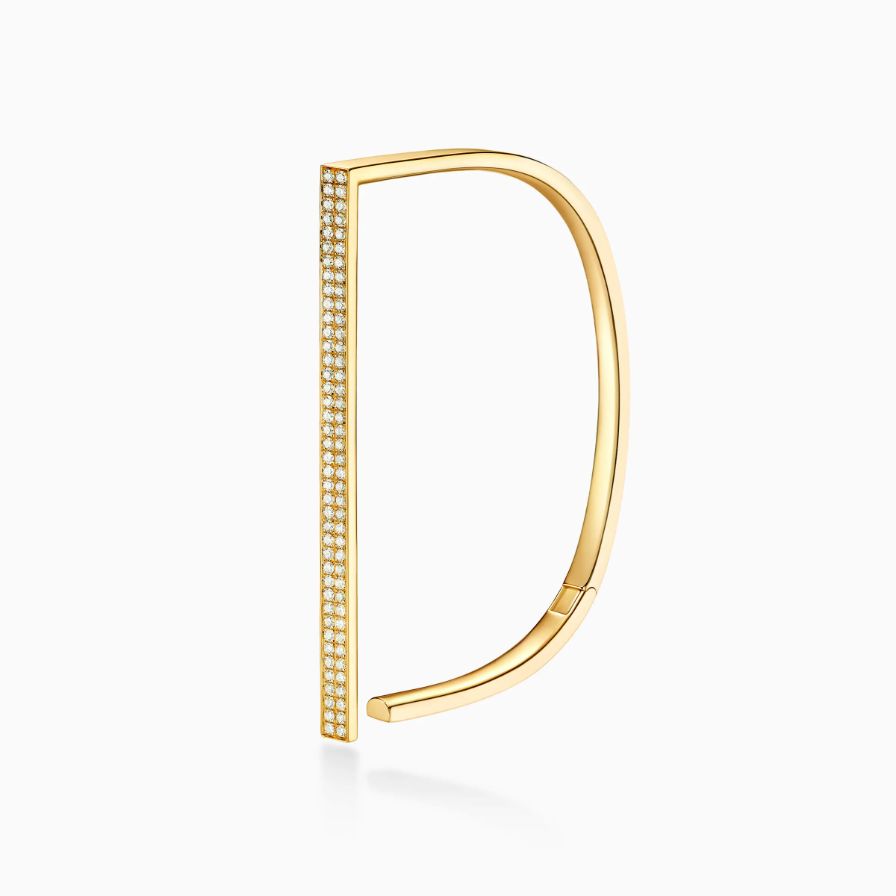D Shaped Diamonds Pavé Rose Gold Bracelet D Shaped Diamonds Pavé Rose Gold Bracelet