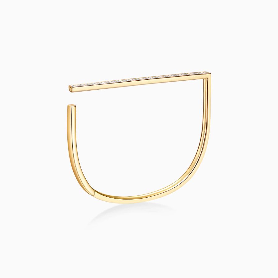 D Shaped Diamonds Pavé Rose Gold Bracelet D Shaped Diamonds Pavé Rose Gold Bracelet