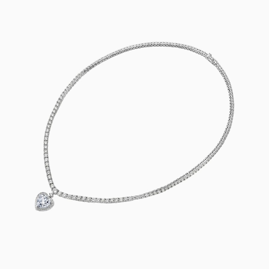Heart Shaped Halo Pavé Necklace Heart Shaped Halo Pavé Necklace