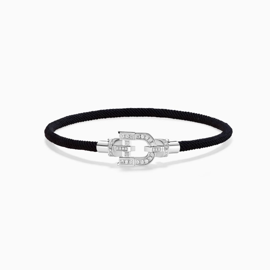 D Shaped Diamonds Pavé Black Bracelet D Shaped Diamonds Pavé Black Bracelet