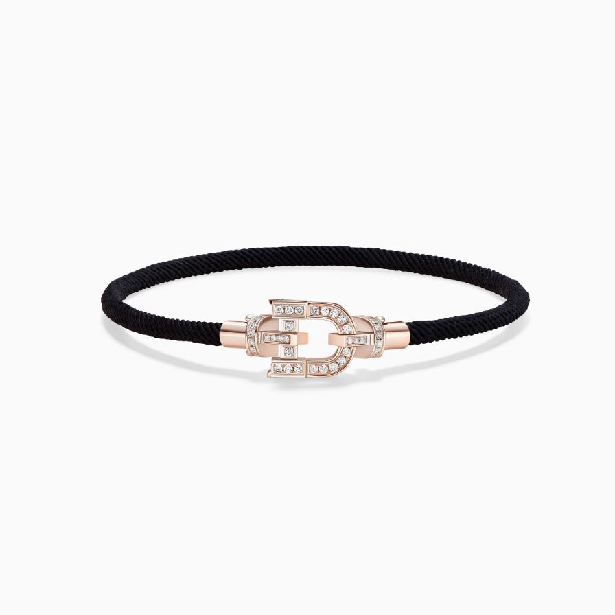D Shaped Diamonds Pavé Black Bracelet D Shaped Diamonds Pavé Black Bracelet