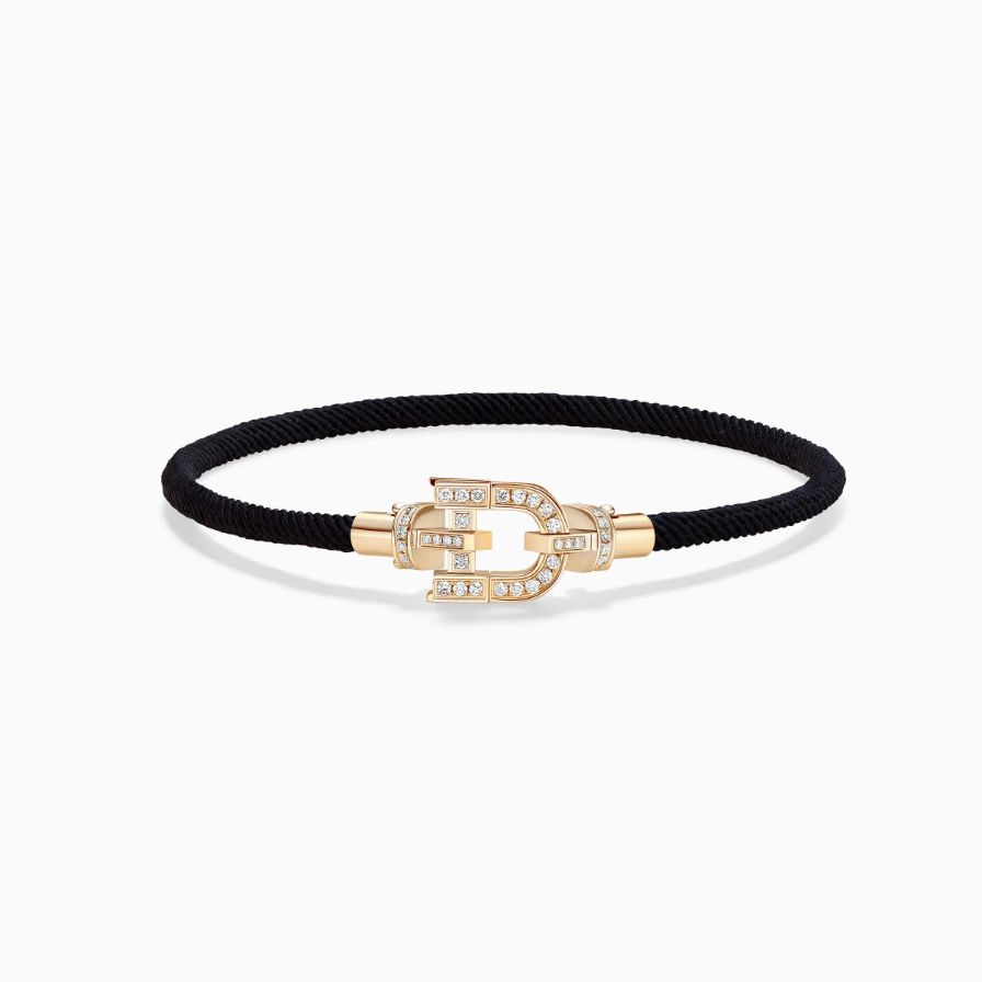 D Shaped Diamonds Pavé Black Bracelet D Shaped Diamonds Pavé Black Bracelet