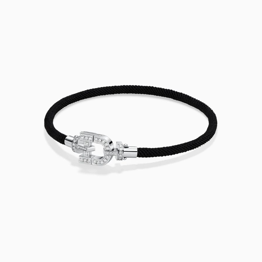 D Shaped Diamonds Pavé Black Bracelet D Shaped Diamonds Pavé Black Bracelet