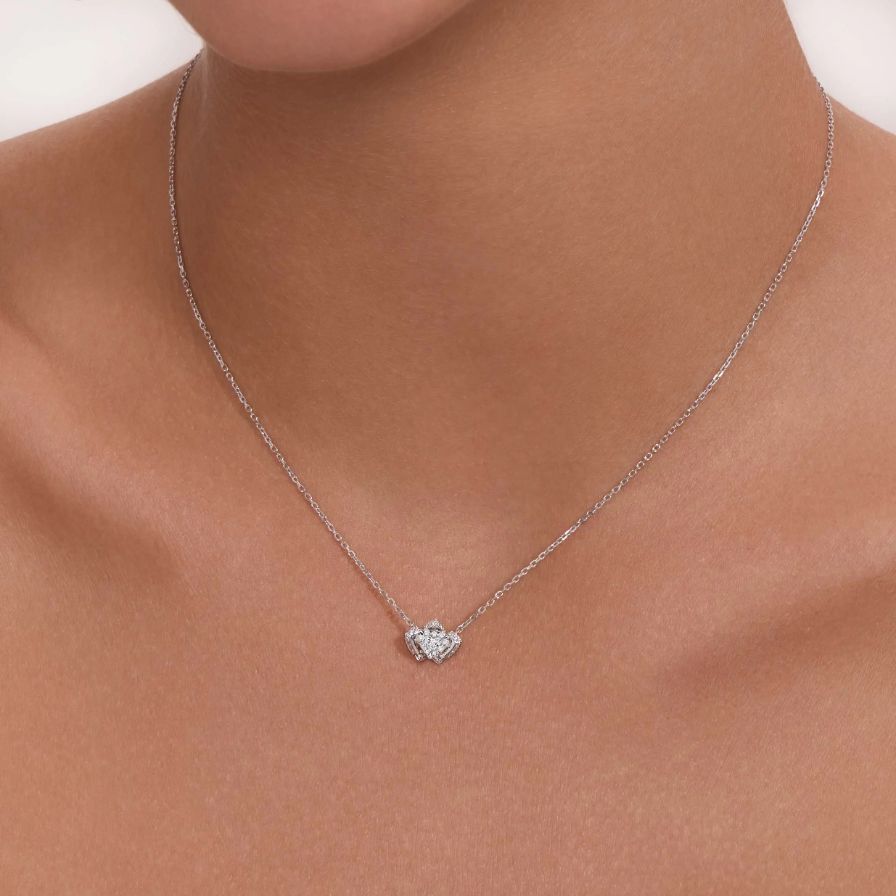 Luminous Heart Shape Diamonds Necklace Luminous Heart Shape Diamonds Necklace