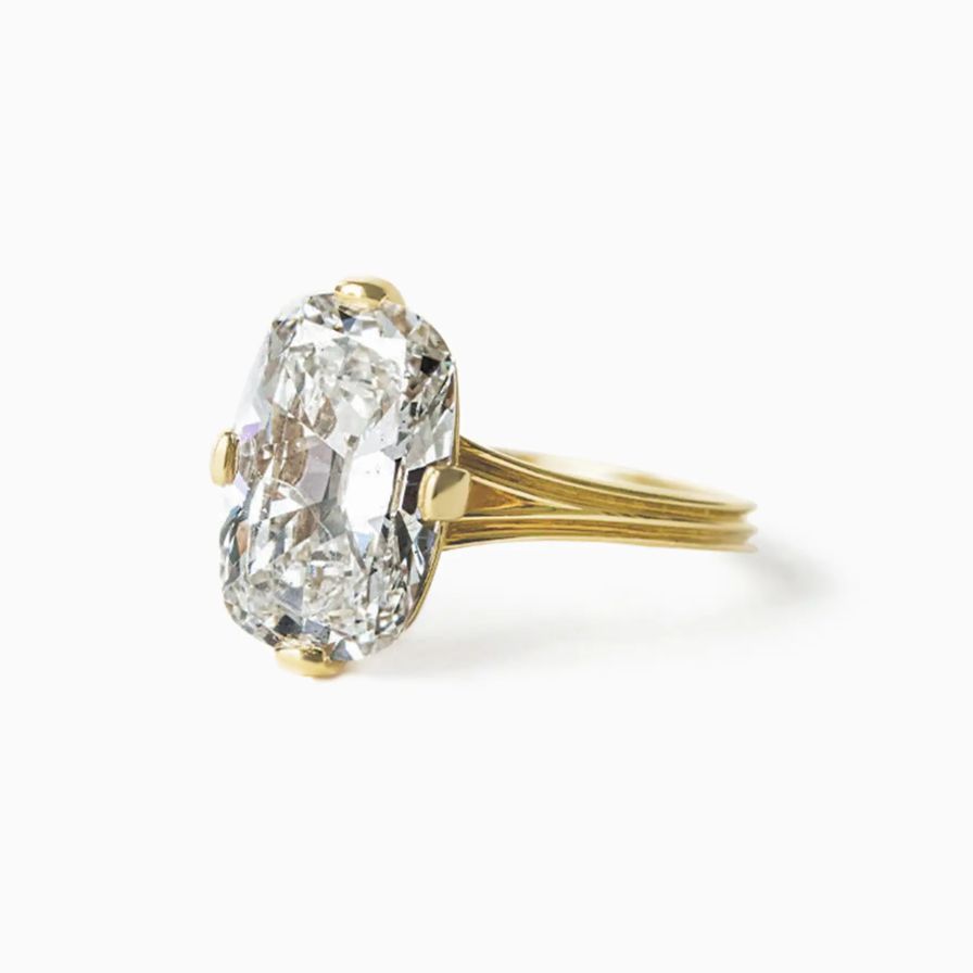 Vintage Lab-Grown Solitaire Elongated Cushion Engagement Ring Vintage Lab-Grown Solitaire Elongated Cushion Engagement Ring