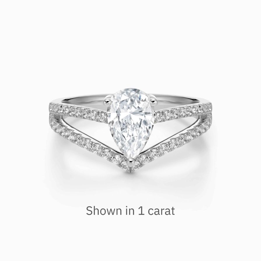 Lab-Grown Pear Split Shank Engagement Ring Lab-Grown Pear Split Shank Engagement Ring