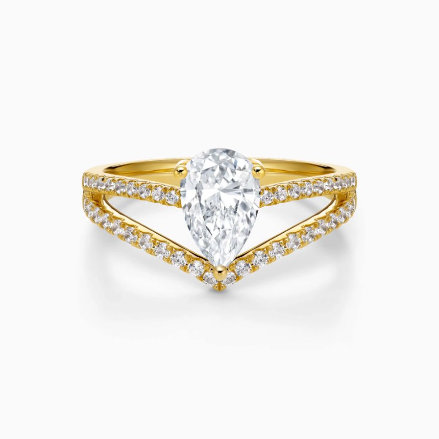 Lab-Grown Pear Split Shank Engagement Ring Lab-Grown Pear Split Shank Engagement Ring