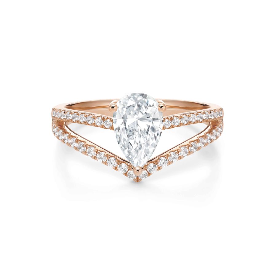 Lab-Grown Pear Split Shank Engagement Ring Lab-Grown Pear Split Shank Engagement Ring
