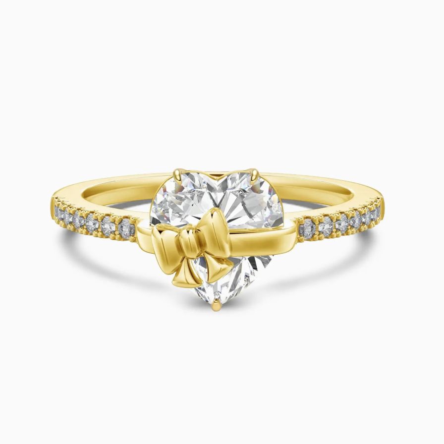 Halo Heart Pavé Promise Ring