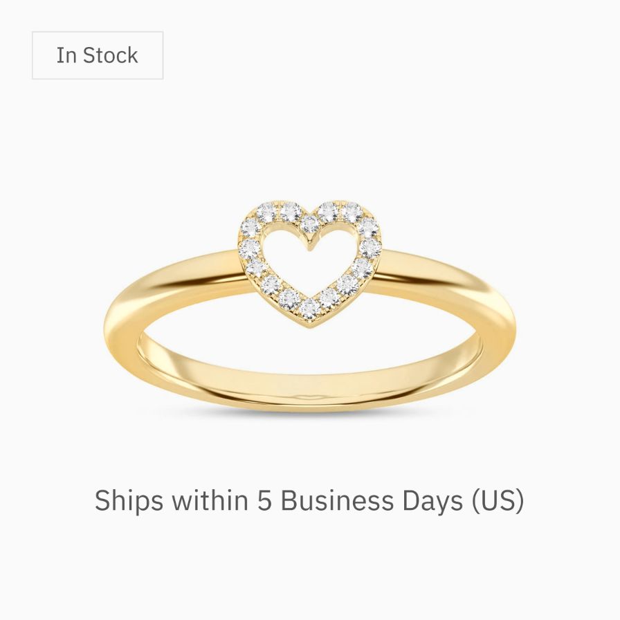 Dainty Outline Heart Zirconia Promise Ring Dainty Outline Heart Zirconia Promise Ring