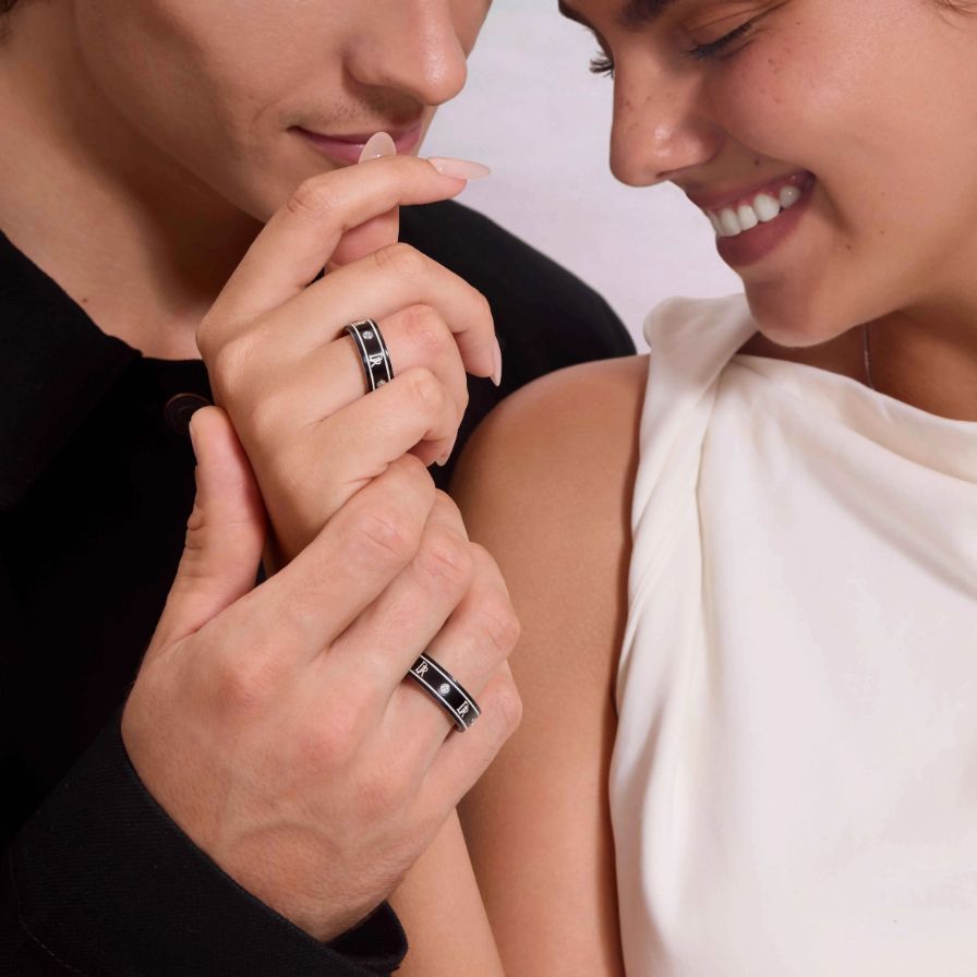 Frisson Ring Natural Diamond Setting Couple Rings Frisson Ring Natural Diamond Setting Couple Rings