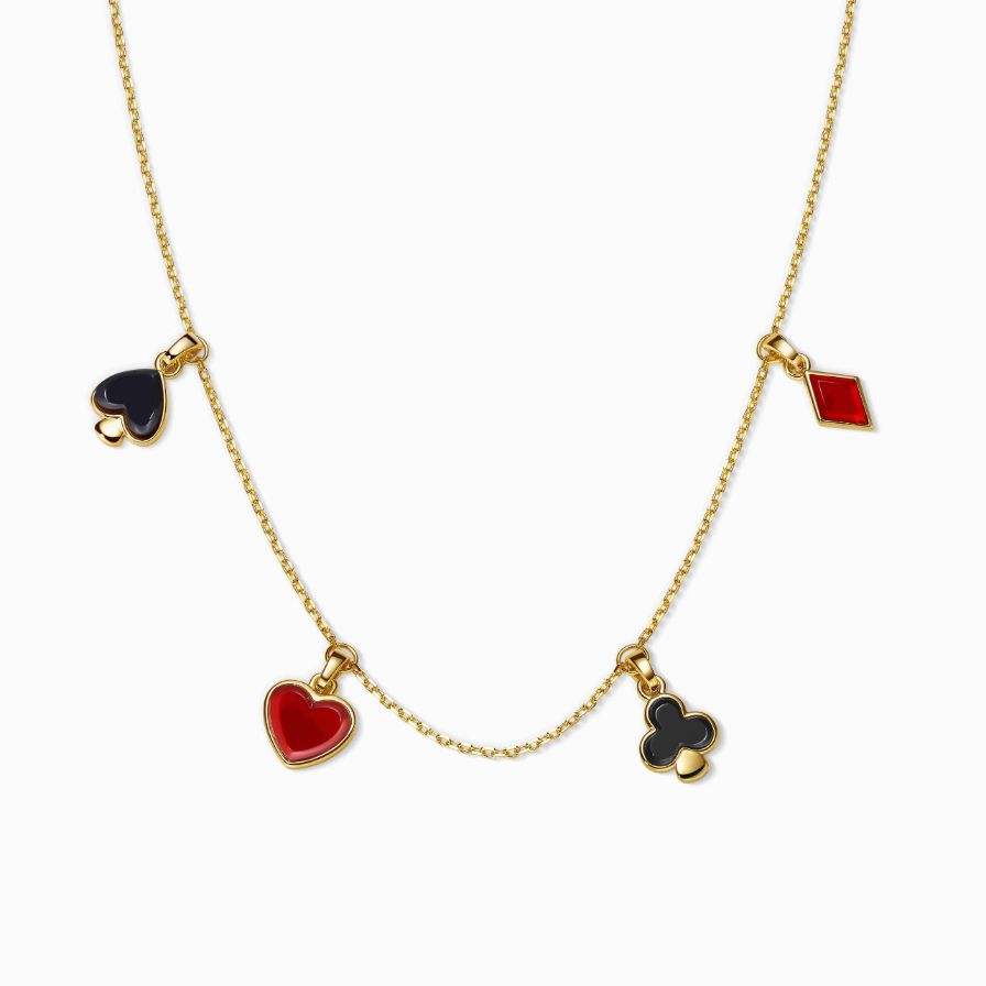 Four Suits Charm Necklace