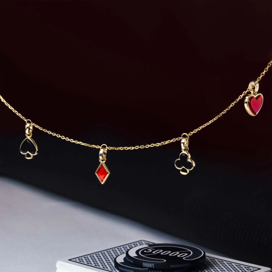 Four Suits Charm Necklace Four Suits Charm Necklace