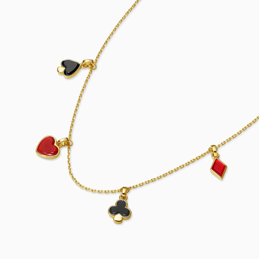 Four Suits Charm Necklace Four Suits Charm Necklace
