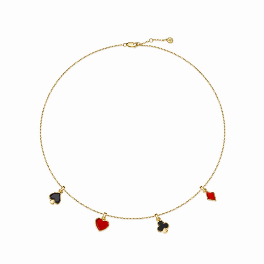 Four Suits Charm Necklace Four Suits Charm Necklace