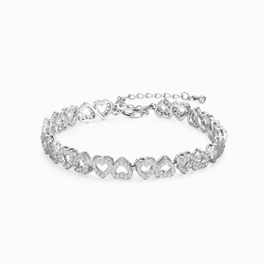 Outline Heart Links Bracelet Outline Heart Links Bracelet