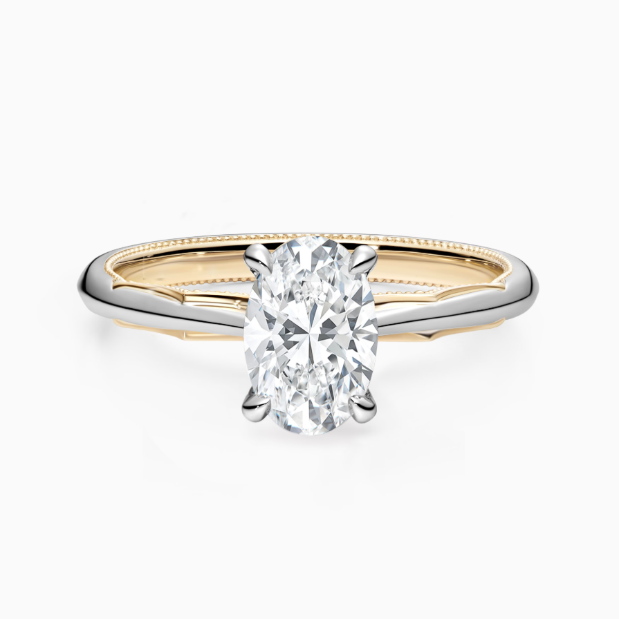 Ovalr‑Cut Hidden Accent Milgrain Engagement Ring Ovalr‑Cut Hidden Accent Milgrain Engagement Ring