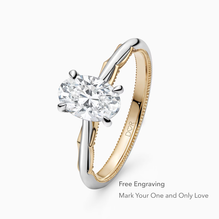 Ovalr‑Cut Hidden Accent Milgrain Engagement Ring Ovalr‑Cut Hidden Accent Milgrain Engagement Ring