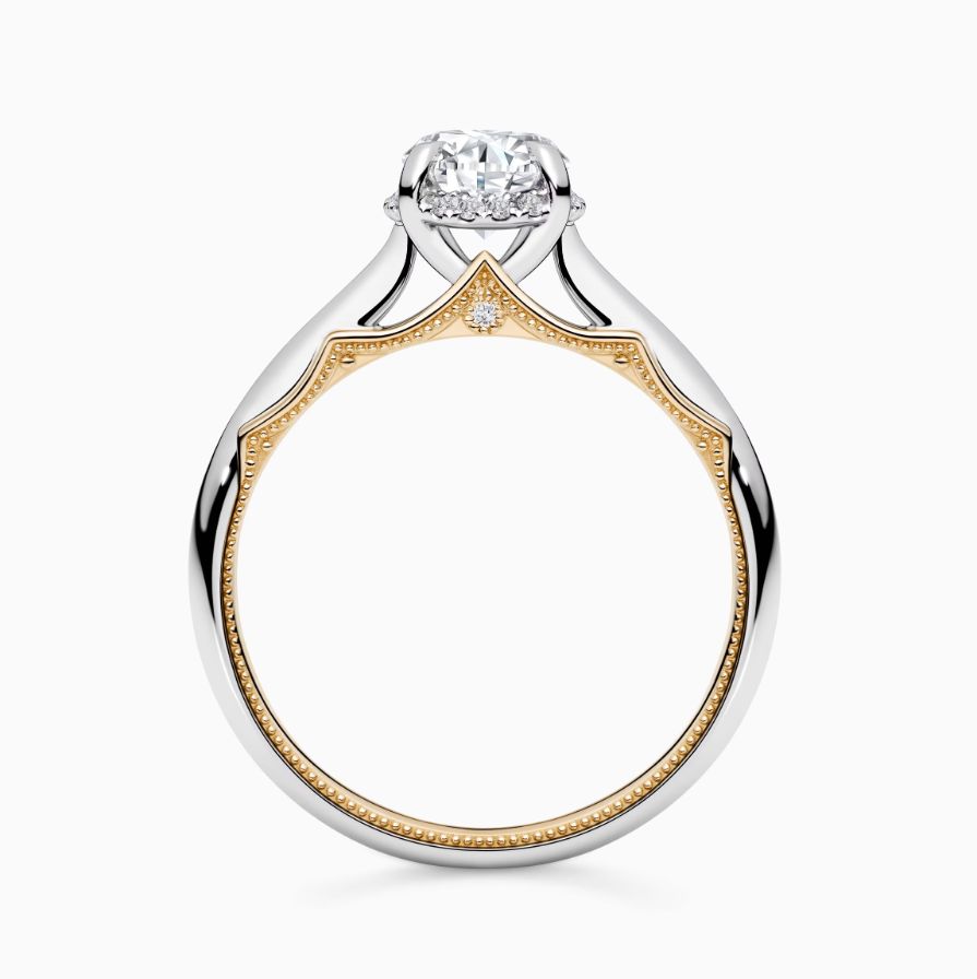Oval Halo Hidden Accent Engagement Ring Oval Halo Hidden Accent Engagement Ring
