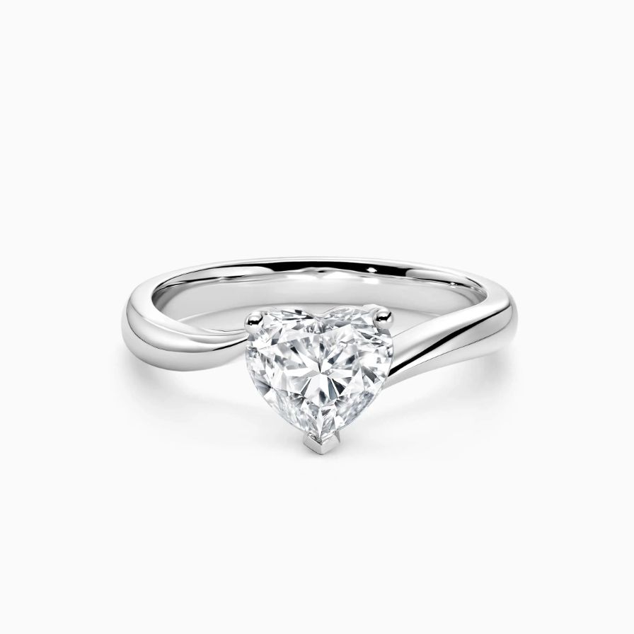 Heart Shaped Curved Bypass Engagement Ring Heart Shaped Curved Bypass Engagement Ring
