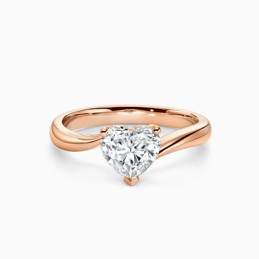 Heart Shaped Curved Bypass Engagement Ring Heart Shaped Curved Bypass Engagement Ring