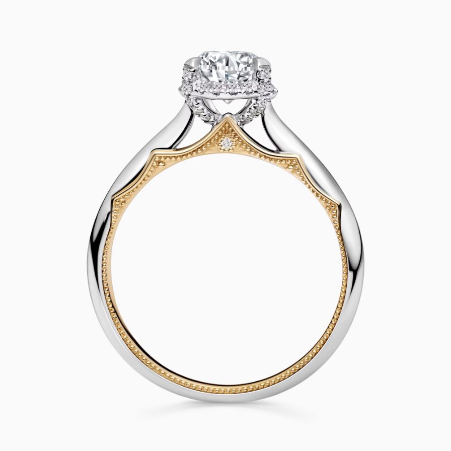 Pear Solitaire Hidden Halo Engagement Ring Pear Solitaire Hidden Halo Engagement Ring