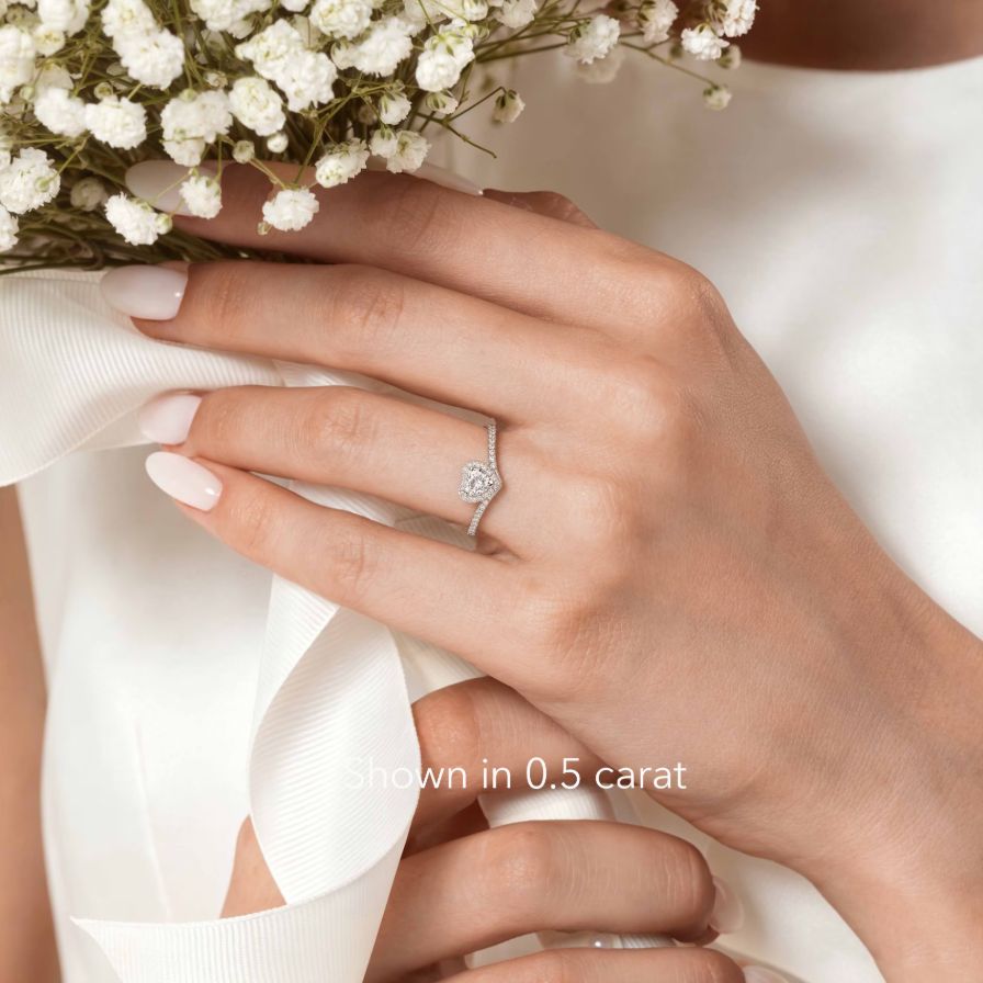 Heart shaped Halo Micro Paved Guard Engagement Ring Heart shaped Halo Micro Paved Guard Engagement Ring