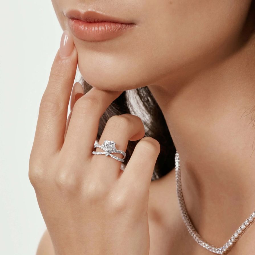 Heart Shaped Solitaire Crown Engagement Ring Heart Shaped Solitaire Crown Engagement Ring