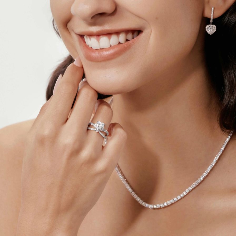 Heart Shaped Solitaire Crown Engagement Ring Heart Shaped Solitaire Crown Engagement Ring