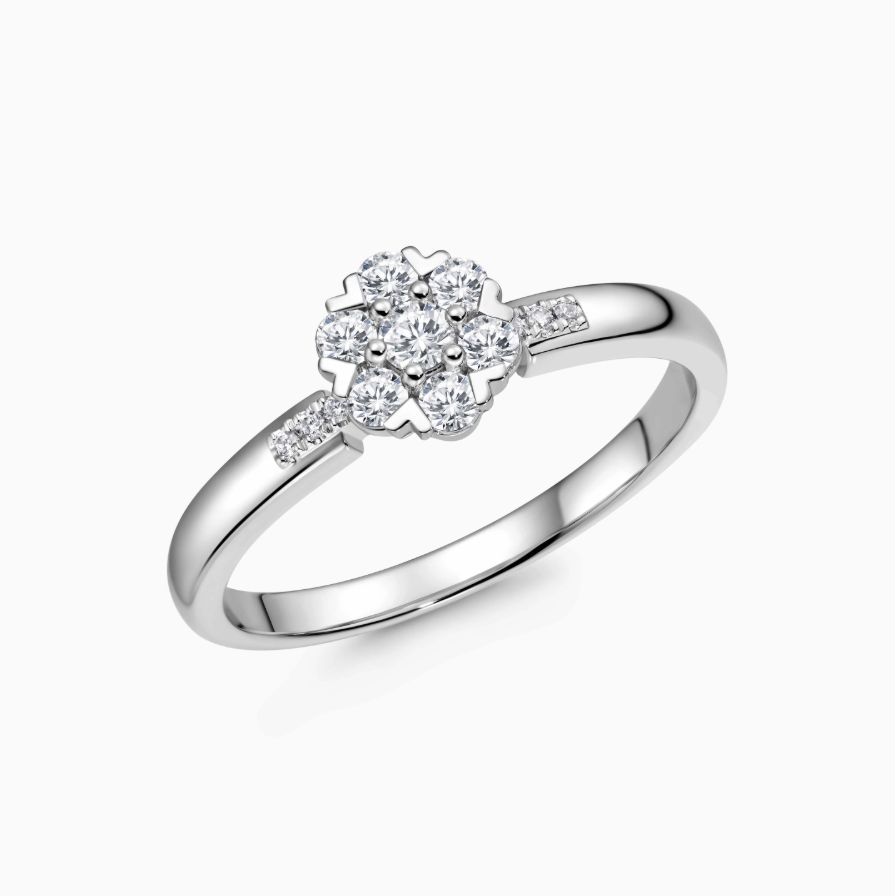 Bloom Side Stones Engagement Ring