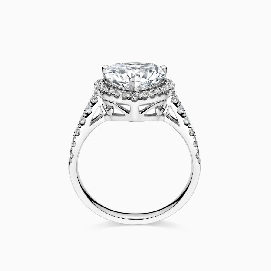 Heart Shaped Halo Pavé Engagement Ring Heart Shaped Halo Pavé Engagement Ring