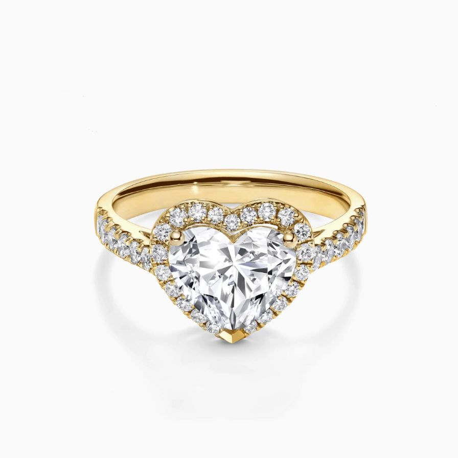 Heart Shaped Halo Pavé Engagement Ring Heart Shaped Halo Pavé Engagement Ring