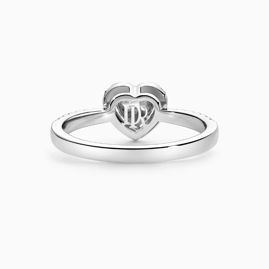 Heart shaped Halo Micro-Suspension Pavé Engagement Ring Heart shaped Halo Micro-Suspension Pavé Engagement Ring