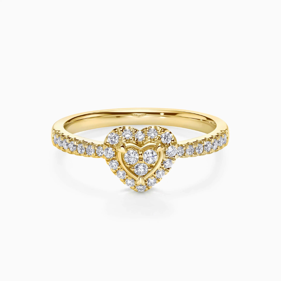 Heart shaped Halo Micro-Suspension Pavé Engagement Ring Heart shaped Halo Micro-Suspension Pavé Engagement Ring