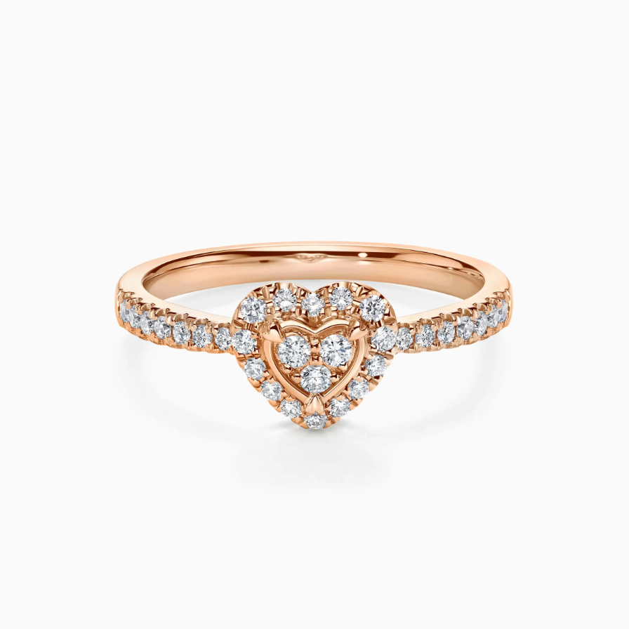 Heart shaped Halo Micro-Suspension Pavé Engagement Ring Heart shaped Halo Micro-Suspension Pavé Engagement Ring