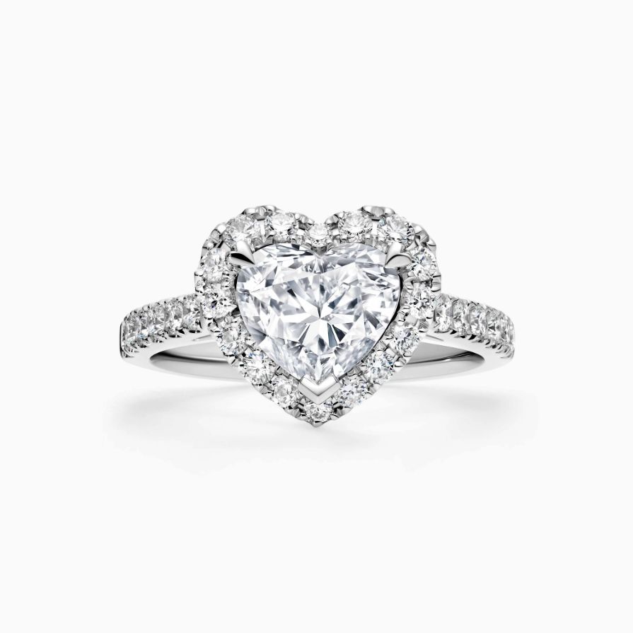 Luminous Heart Halo Pavé Engagement Ring Luminous Heart Halo Pavé Engagement Ring