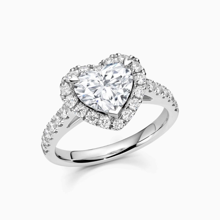 Luminous Heart Halo Pavé Engagement Ring Luminous Heart Halo Pavé Engagement Ring