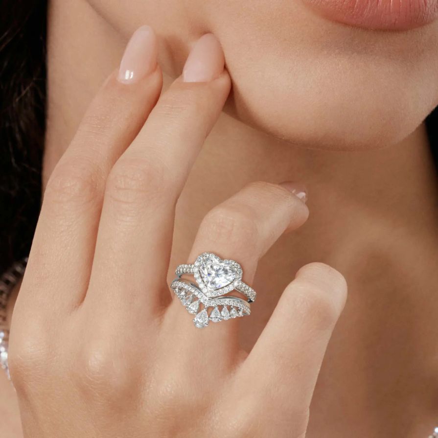 Luminous Heart Halo Pavé Engagement Ring Luminous Heart Halo Pavé Engagement Ring