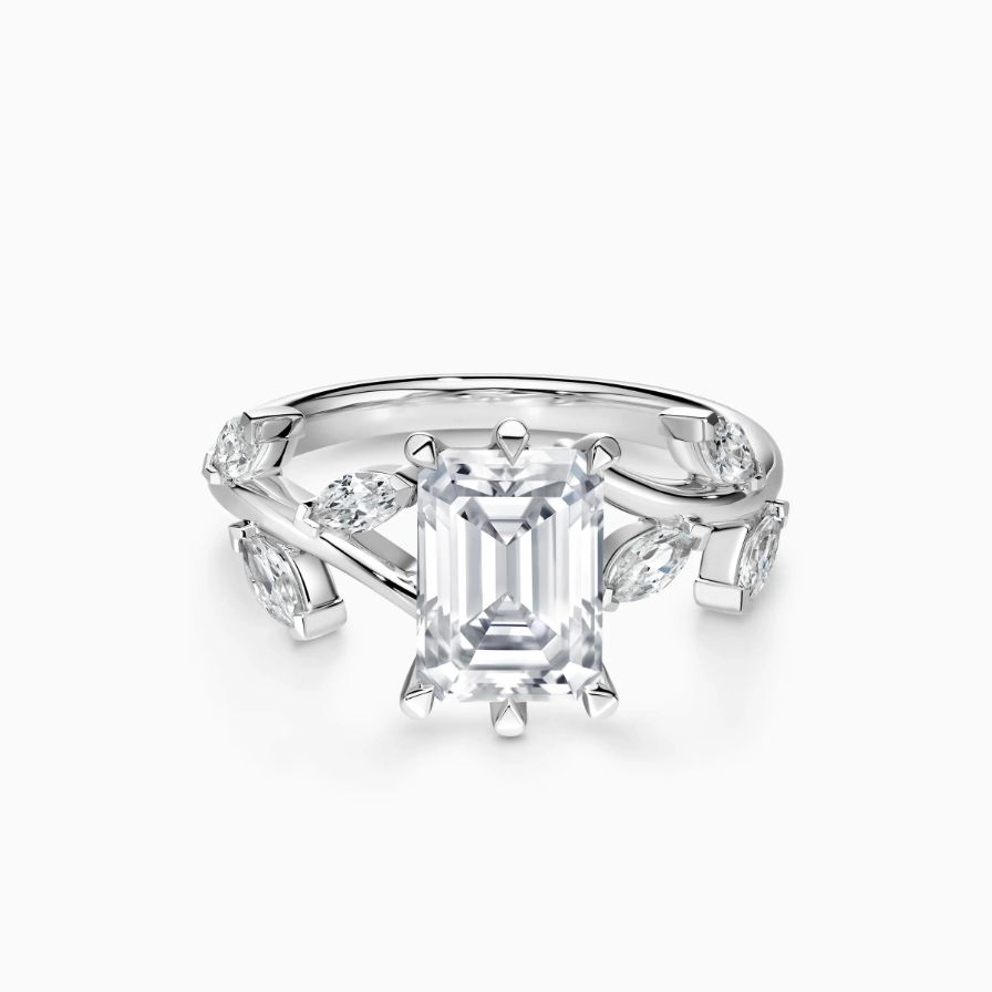 Emerald-cut Vine Bypass Engagement Ring Emerald-cut Vine Bypass Engagement Ring