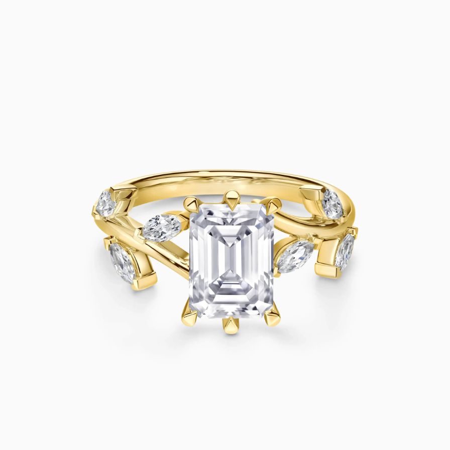 Emerald-cut Vine Bypass Engagement Ring Emerald-cut Vine Bypass Engagement Ring