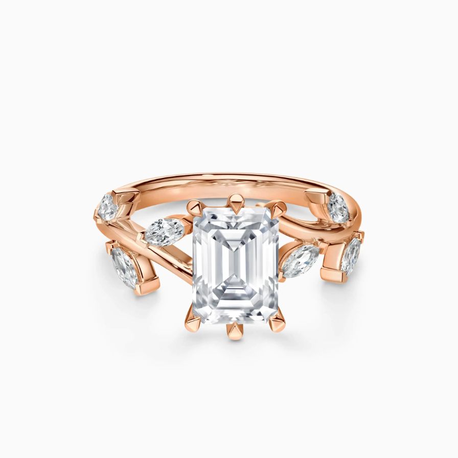 Emerald-cut Vine Bypass Engagement Ring Emerald-cut Vine Bypass Engagement Ring