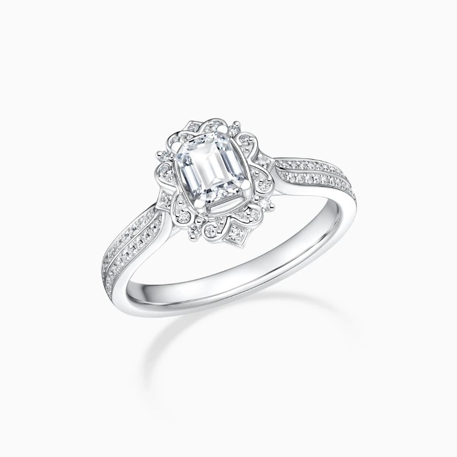 Emerald-cut Wreath Luxury Engagement Ring Emerald-cut Wreath Luxury Engagement Ring
