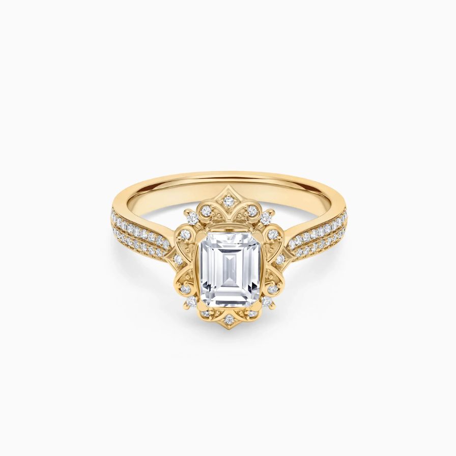 Emerald-cut Wreath Luxury Engagement Ring Emerald-cut Wreath Luxury Engagement Ring