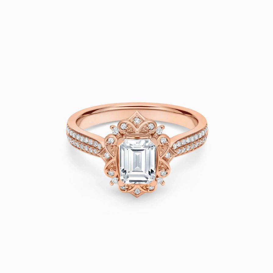 Emerald-cut Wreath Luxury Engagement Ring Emerald-cut Wreath Luxury Engagement Ring