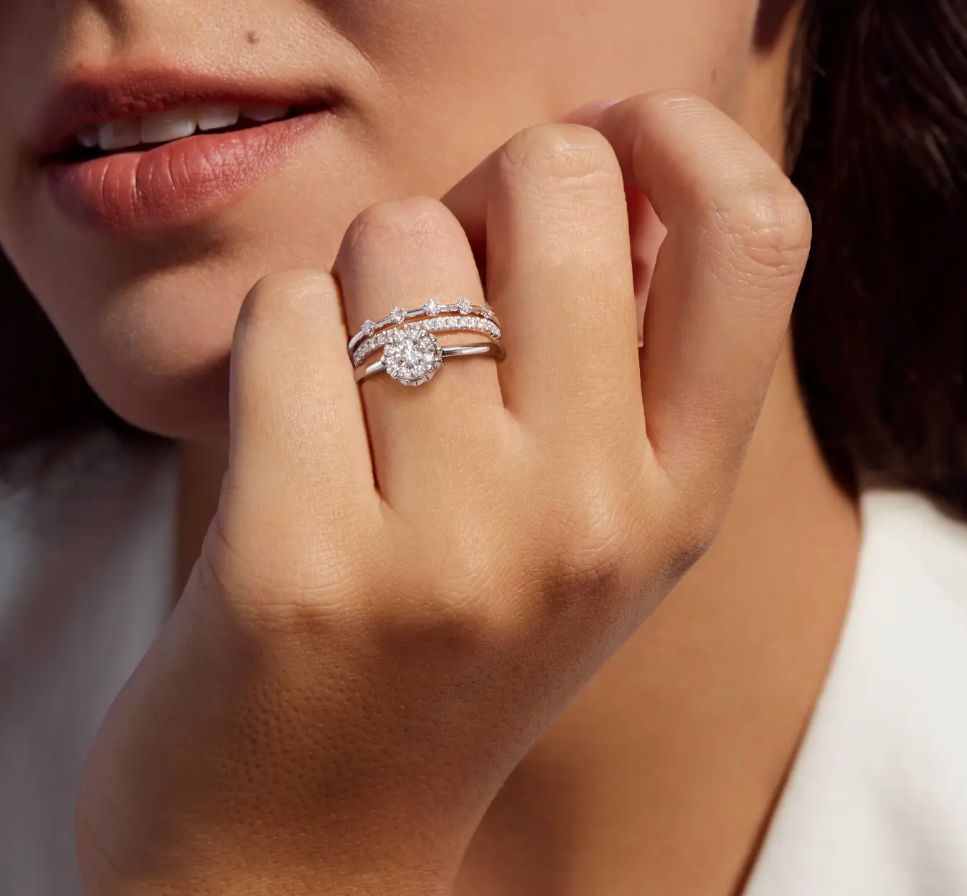 Infinite Round Side Stones Engagement Ring Infinite Round Side Stones Engagement Ring