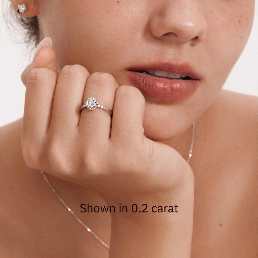 Infinite Round Side Stones Engagement Ring Infinite Round Side Stones Engagement Ring