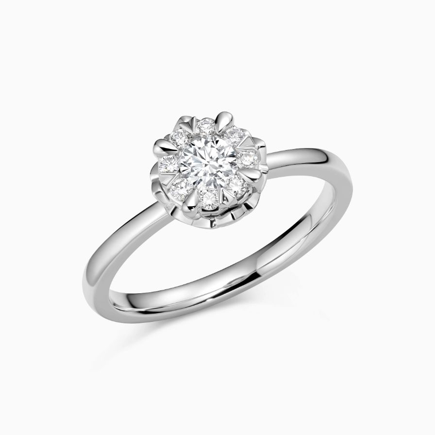 Infinite Round Side Stones Engagement Ring Infinite Round Side Stones Engagement Ring