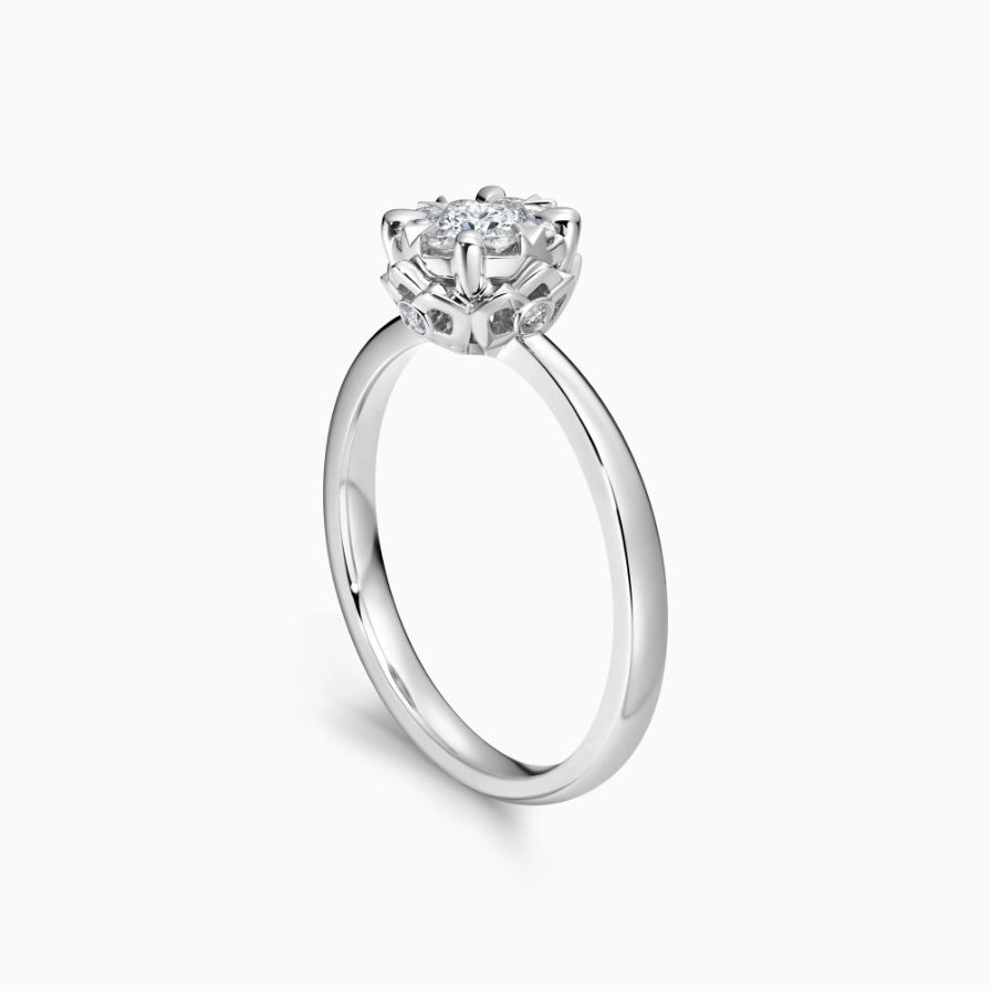 Infinite Round Side Stones Engagement Ring Infinite Round Side Stones Engagement Ring